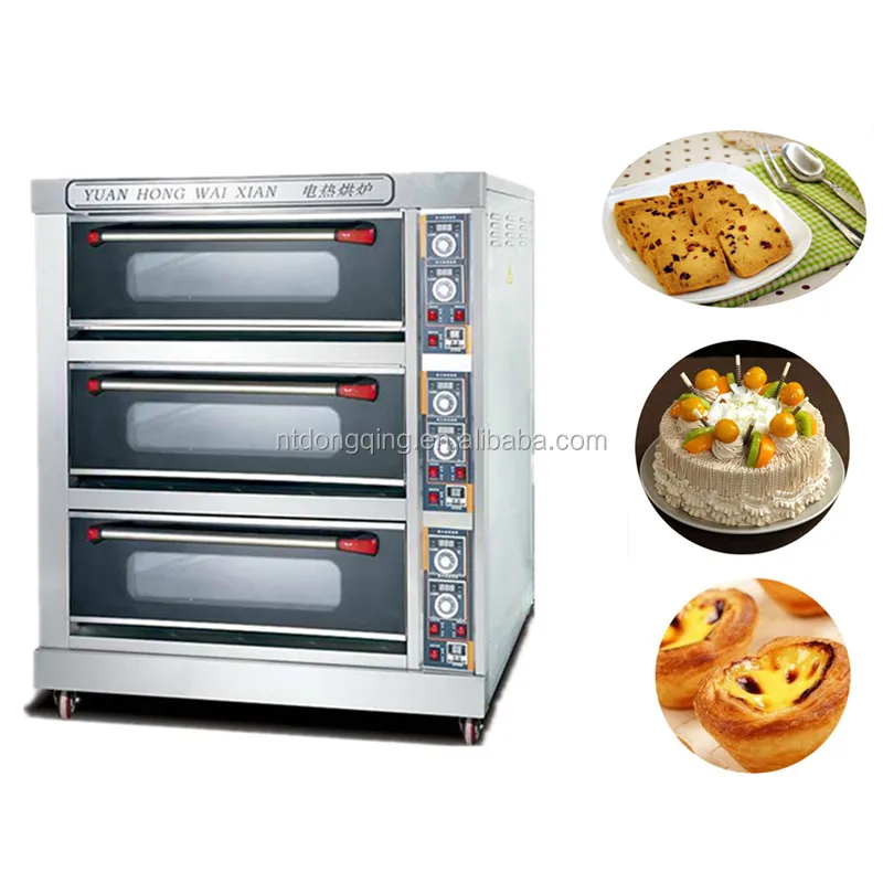 free standing 3 deck 6 tray french bread baking oven