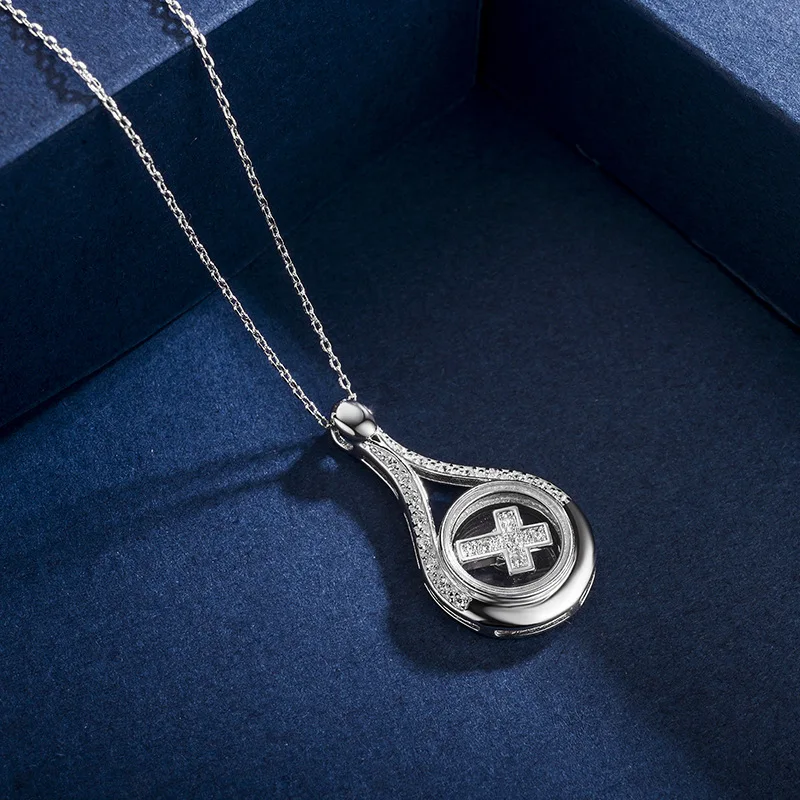 925 sterling silver jewellery pendant necklace valentines day gift rotatable pendant accessories wholesalers china (no chain)