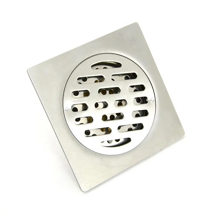 Anti Odor Polishesd Chrome Brass Floor Drain 4 Inch Bathroom square Floor Drain