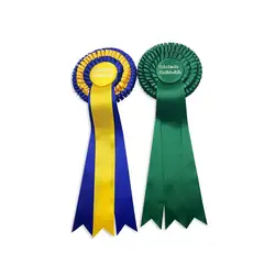 Factory Customized Hot Stamping Silver Printing Award Ribbon Rosette Horse Ribbon For Festival