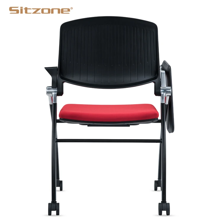 Frame Foam Seat Training Chair with Writing Pad 2020 Conference Room Plastic Office Furniture Mesh Foldable 10 Days