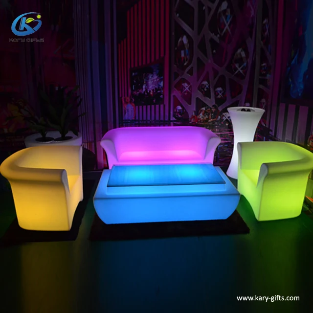 Bar Furniture Home & Outdoor Garden Mobile Glowing LED Sofa