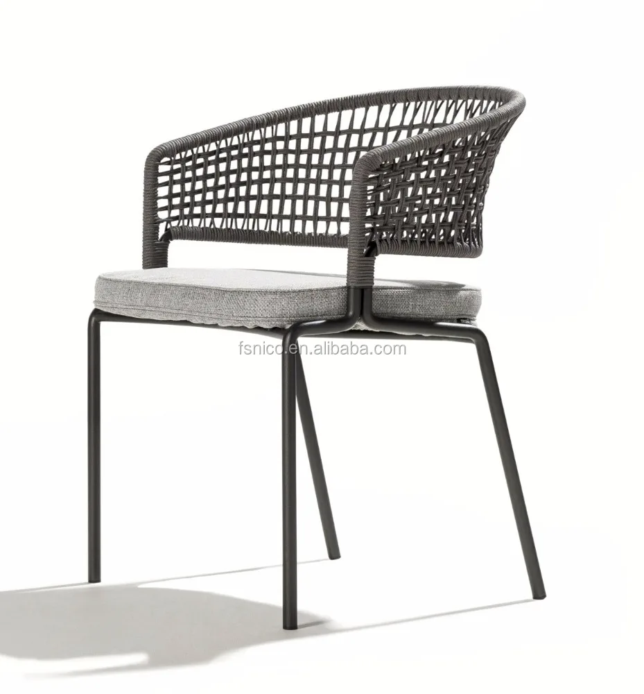 Contemporary Outdoor Rope Woven rattan wicker chairs
