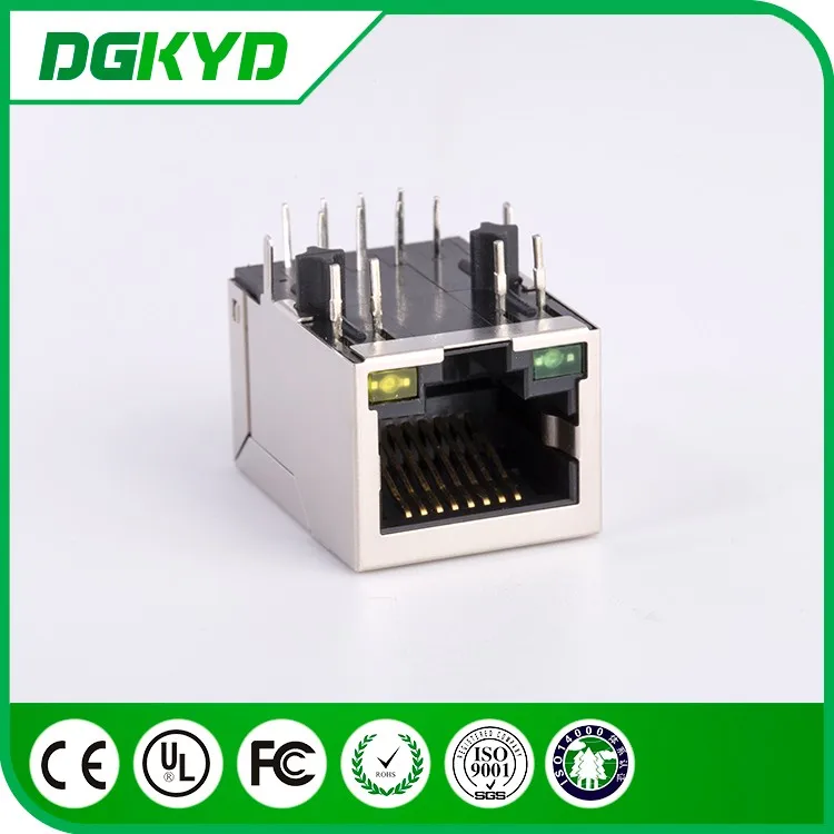 KRJ-138ENL metal shielded 8P8C ethernet jack cat5 RJ45 connector