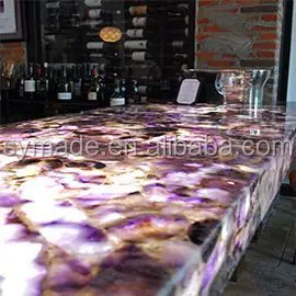Best selling natural gemstone slab agate slab large amethyst slab for countertop building