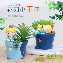 Roogo little prince stand garden resin flower pots