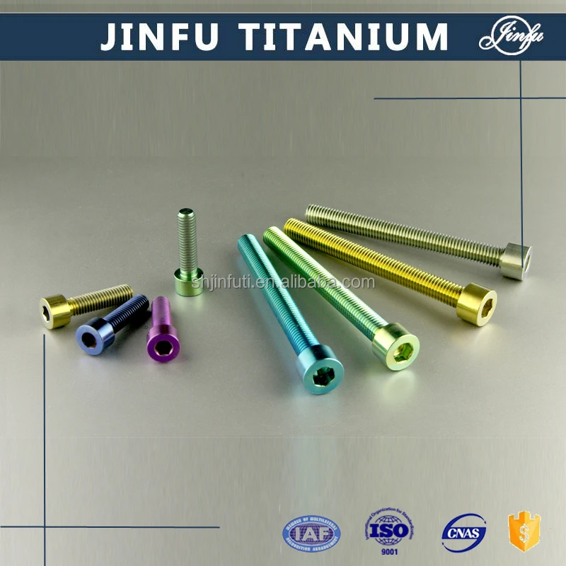 
Factory Price Anodized green color bolt Din912 hexagon socket titanium screws 