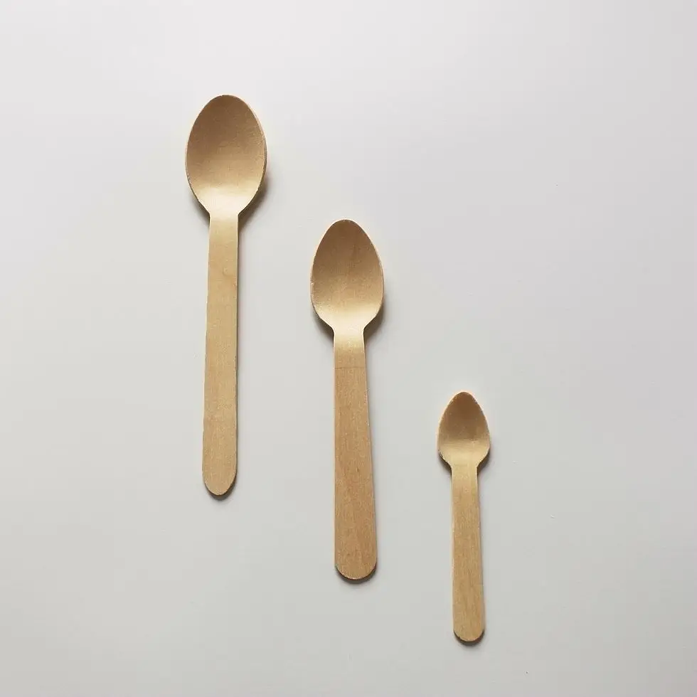 
Natural disposable cosmetic wooden mask spoon 