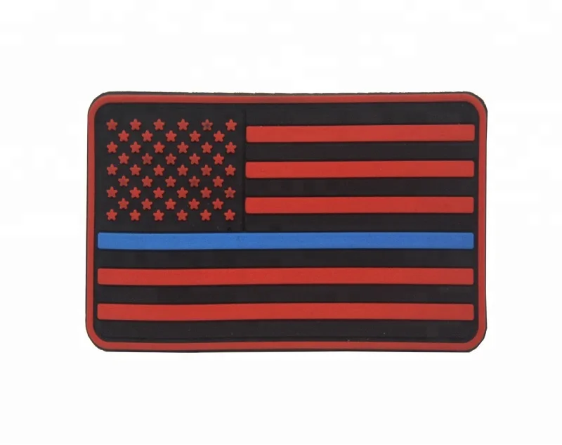 High Quality Hook and Loop Soft Rubber PVC USA American Flag Patch
