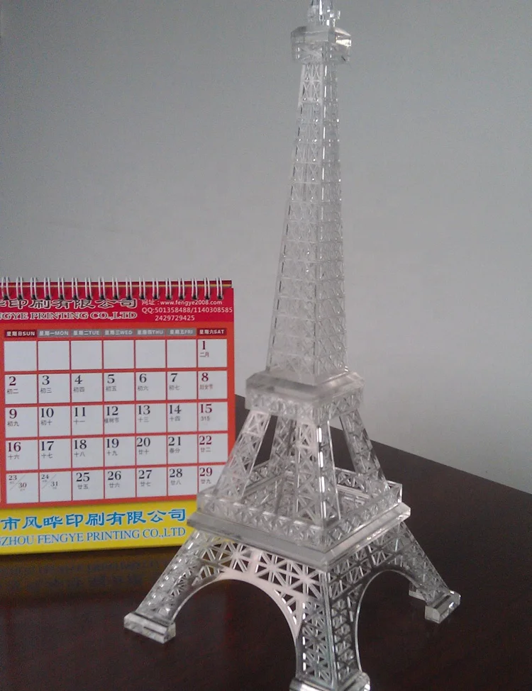 clear acrylic Eiffel tower model for holiday gift and decoration