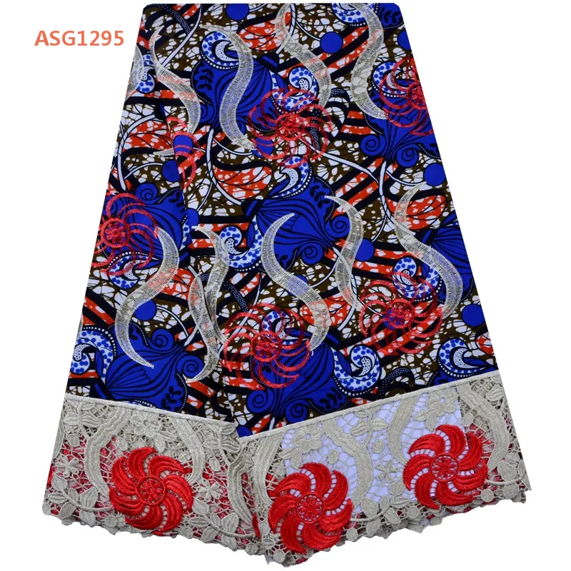 
Ankara Guipure Wax Lace Fabric 2018 New Design Embroidered Lace For Wedding Dress Material African Wax Lace 