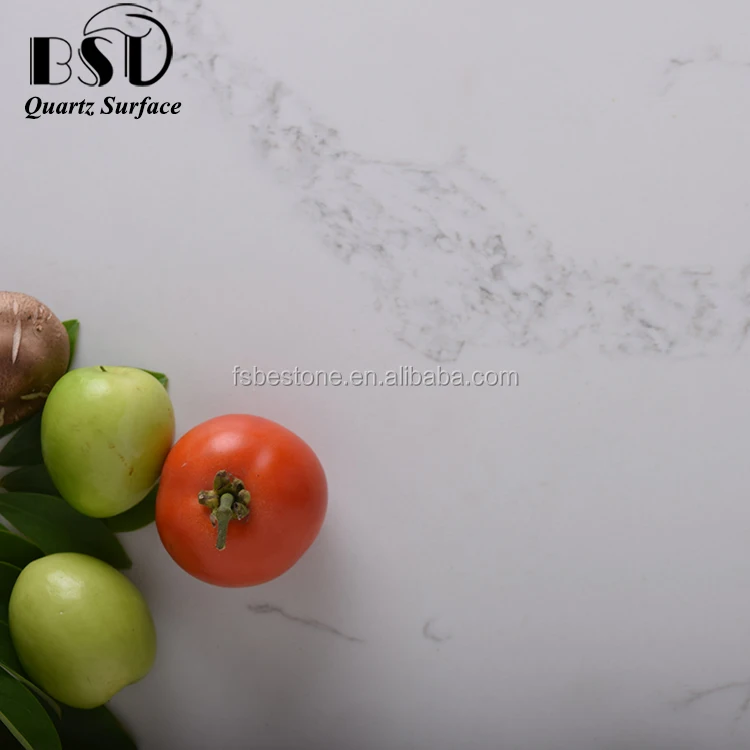 Jazz White Quartz Stone Calacatta Slabs