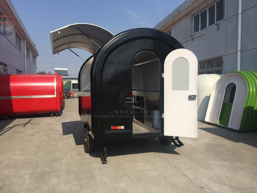 Shanghai black food truck sale to malaysia mobile food trailer