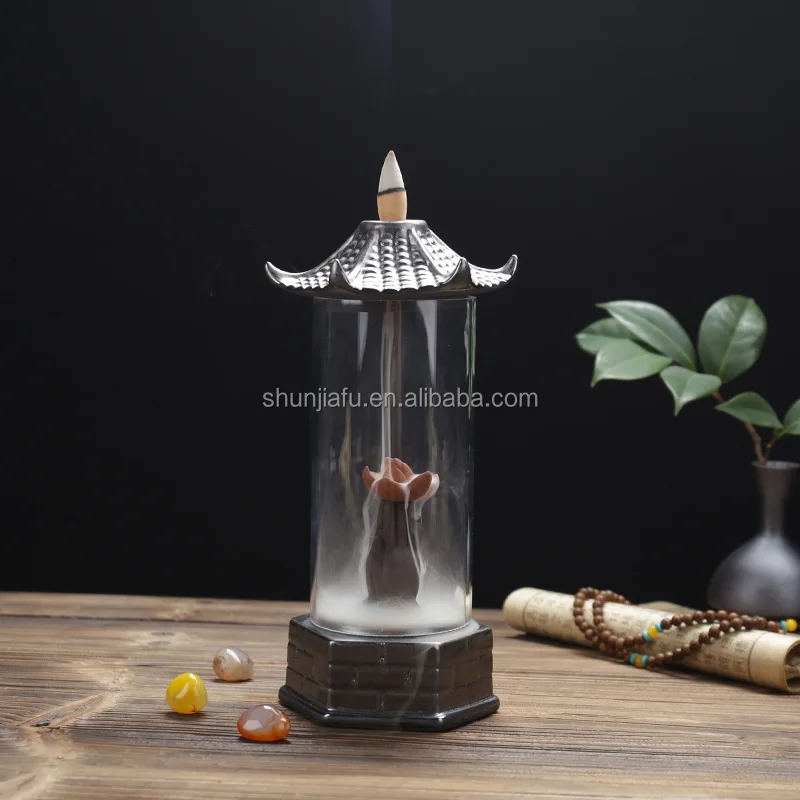 Home Decor Wholesale Censer Holder Cone Ceramic Smoke Backflow Incense Burner