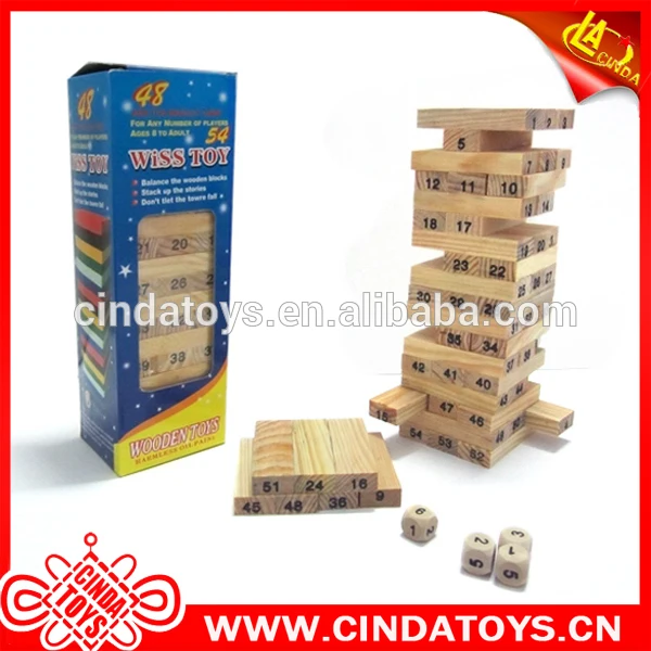 горячей деревянные строительные блоки jenga игры игрушки образовательных деревянные игр для детей