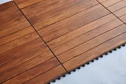 Interlocking DIY Acacia solid wood decking tiles outdoor set Garden park balcony swimming pool