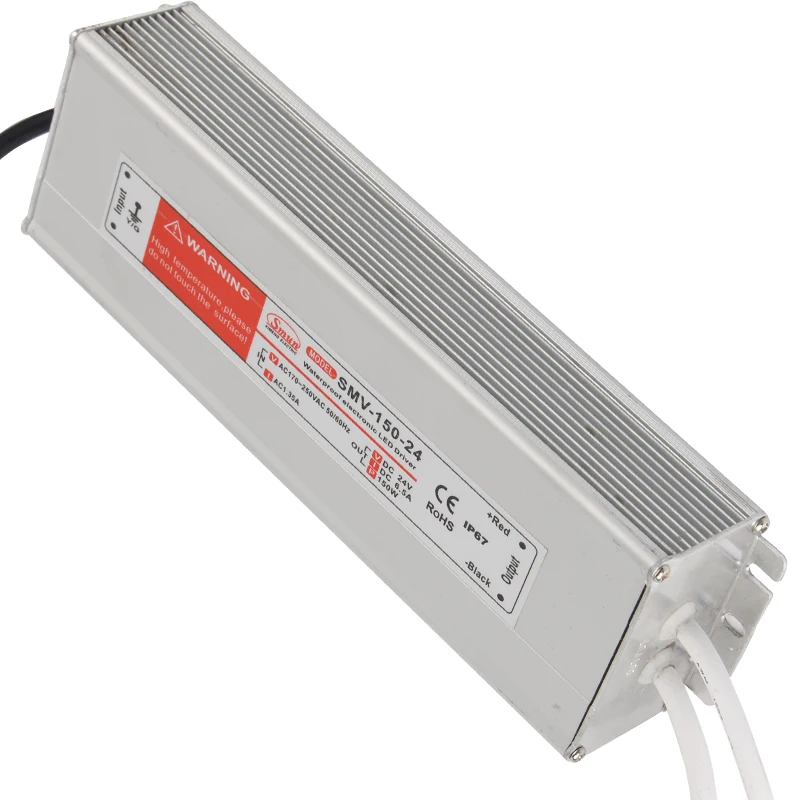 SMUN SMV-150-24 150W 24VDC 6.25A Single Output Waterproof LED Driver Outdoor SMPS