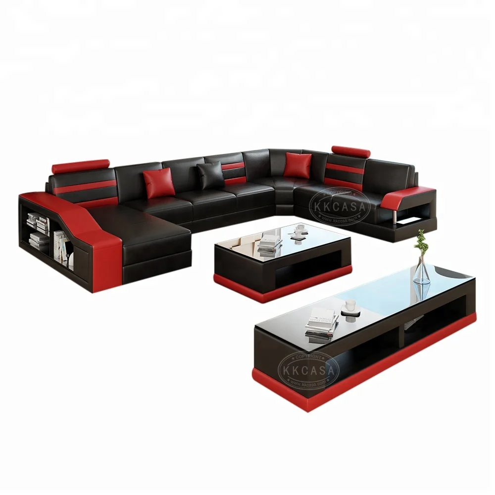 Factory Wholesale Modern U Shaped sofa set Couch Sets sofas sectionals foshan shunde furniture living room furniture