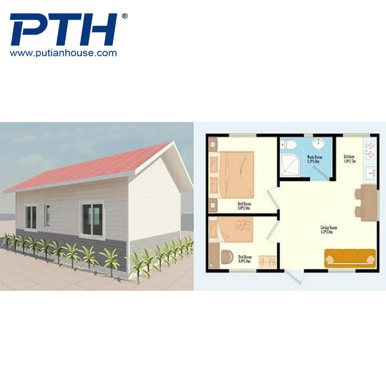 PTH luxury light steel frame villa hot sale EU standard fast install prefab house