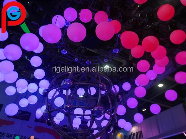 Led Remote Control DMX Lifting Hanging Ball colorful shinning Kinetic ball for decoration