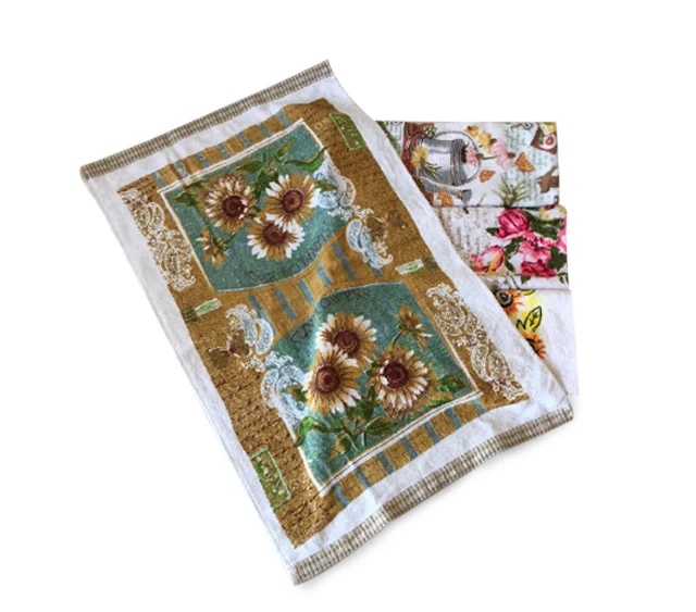 
Wholesale high quality 100% cotton printed kitchen towel 