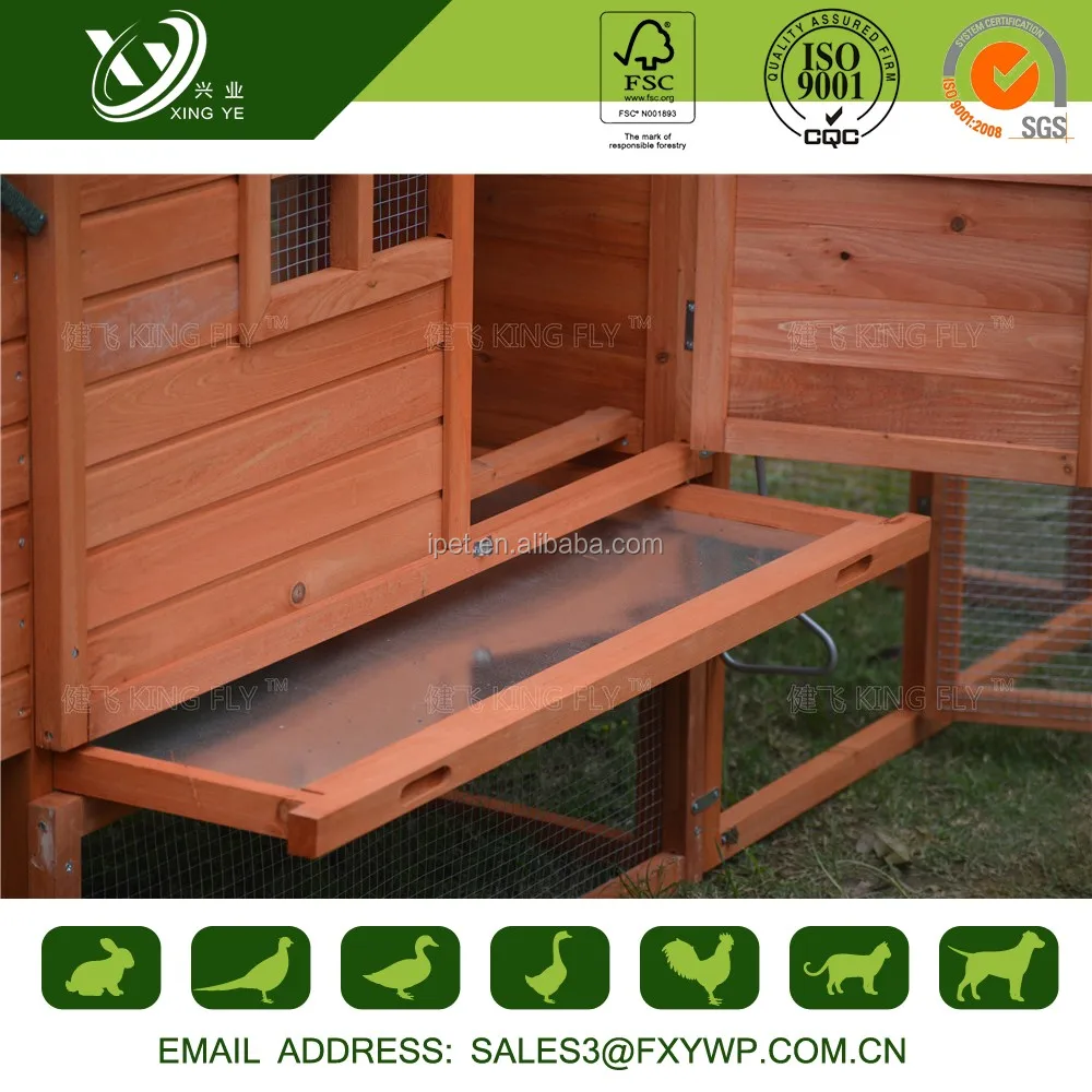 Best Price Durable Bamboo Wooden Chicken Coop With Feeder