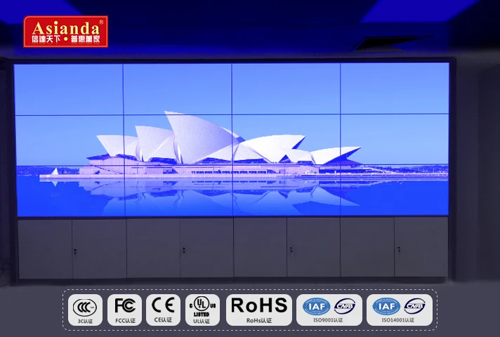 49inch panel 3.5mm narrow bezel UHD resolution lcd video wall monitor 0.88 mm Commercial LCD Screen Display