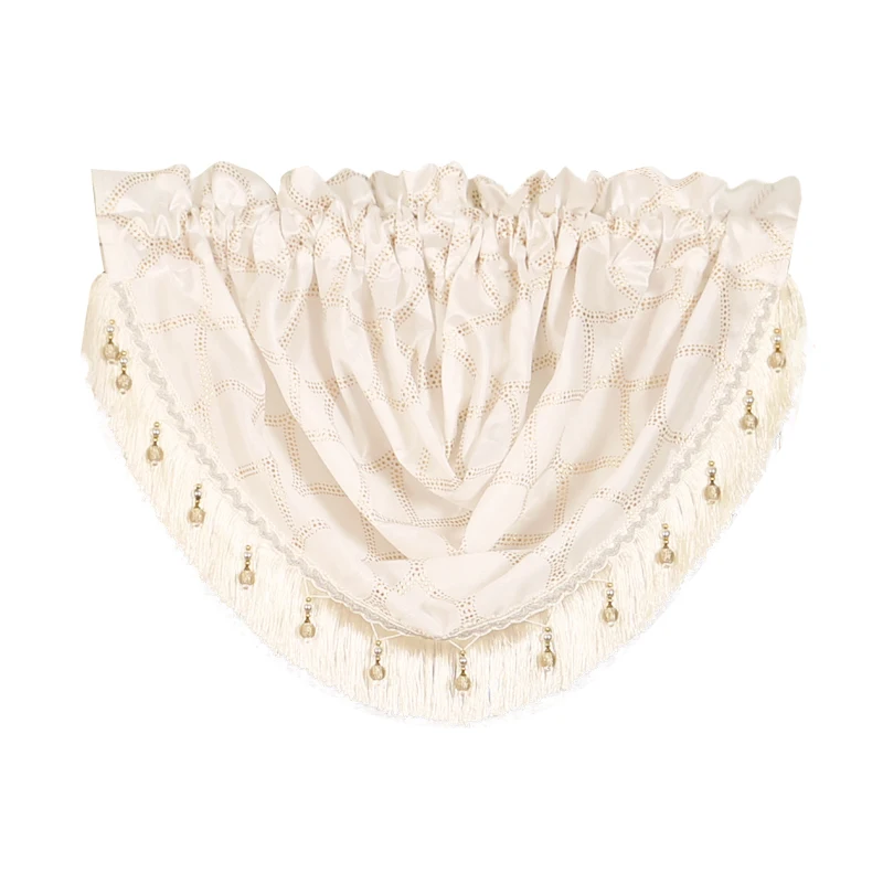 Nice Luxury Beaded curtain Valance match to faux silk curtain