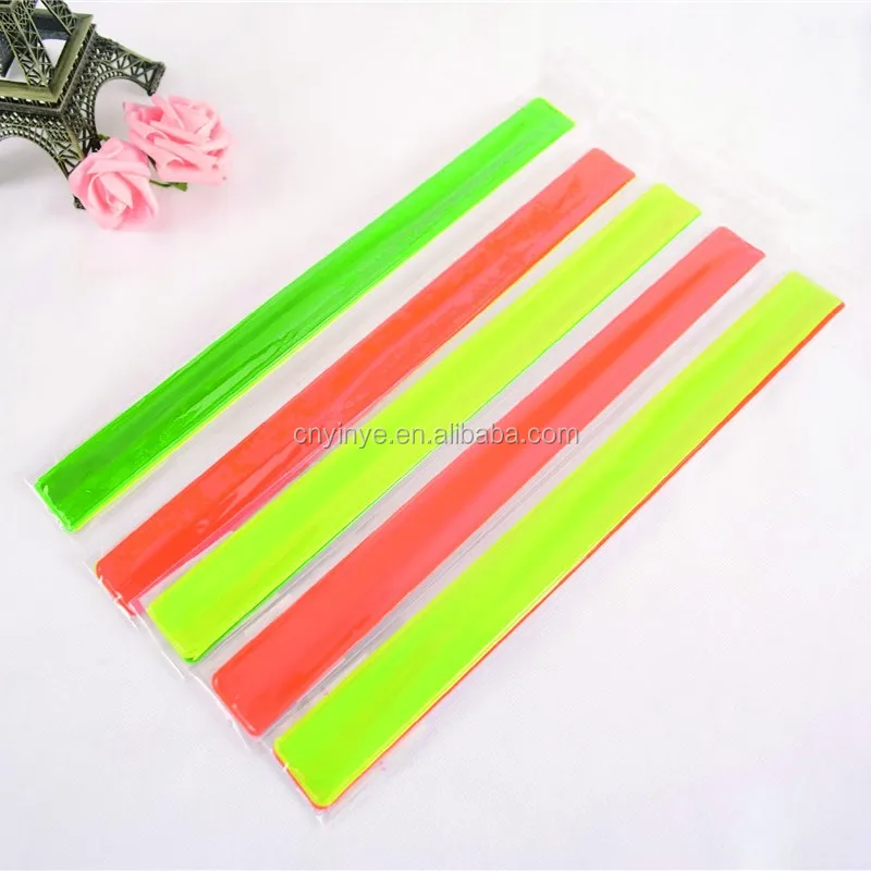 
Customized Reflective Slap Bracelet pvc snap bracelet 