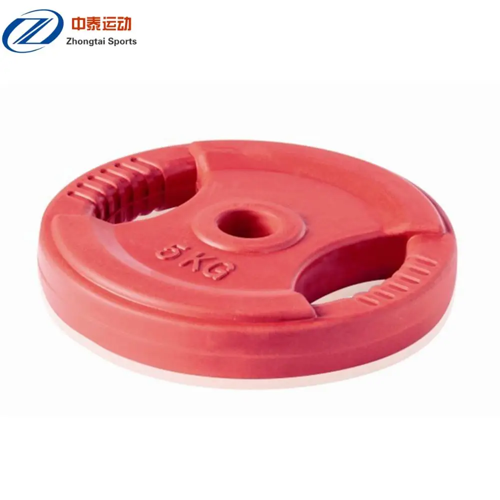 black rubber encased commerical EZ grip 20kg cast iron weights