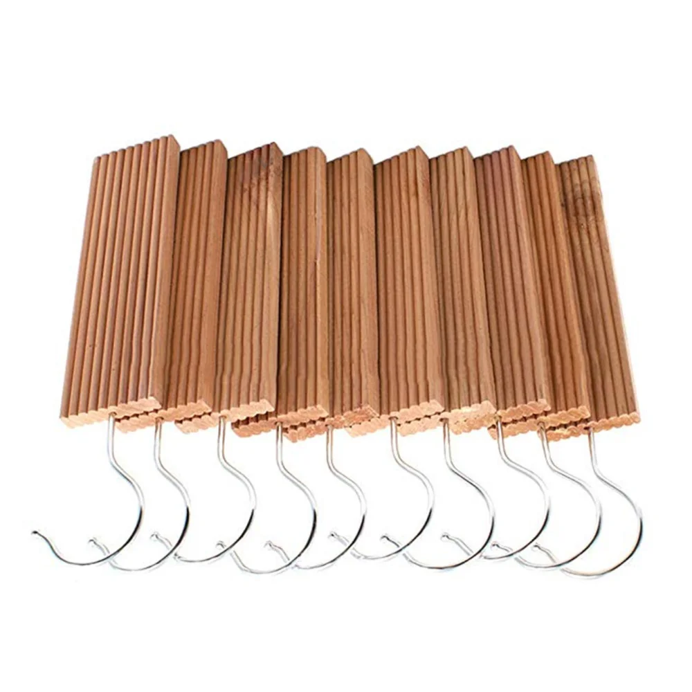 Hot Sale Customized Wholesale Cheap Cedar Accessory Cedar Block Hang Ups Wardrobe Insectproof Cedar Blocks Hanger