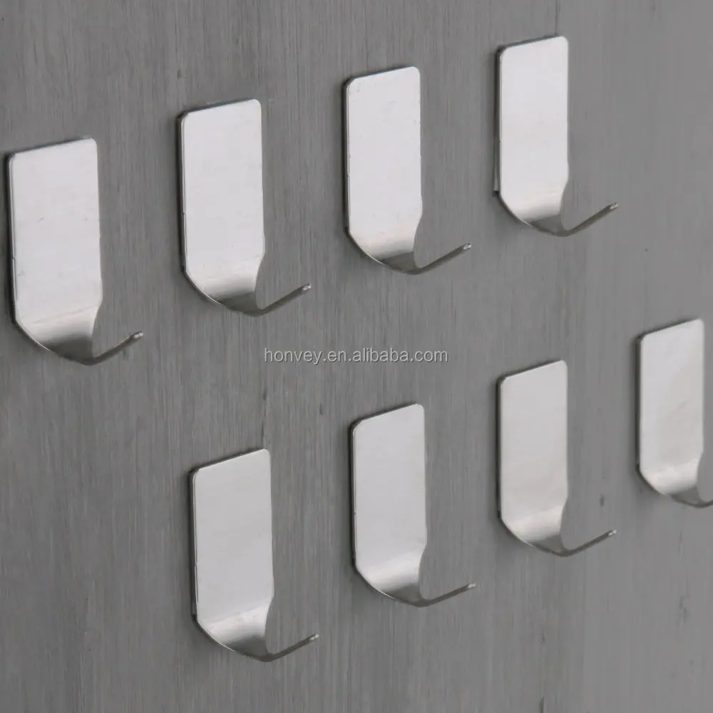 
Hot Sell 8pcs 304 Stainless Steel Self-adhesive Home Kitchen Wall Door Holder Hook Hanger Hanging Coat Hooks 