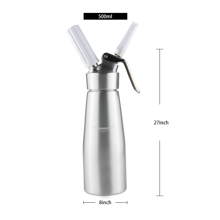 250ml/500ml/1000ml aluminum whipped cream dispenser / Aluminum cream whipper+three nozzles and one holder