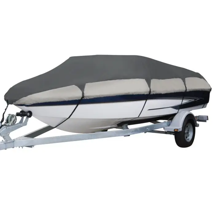Durable Lightweight Sun Protective Grey Boat Cover