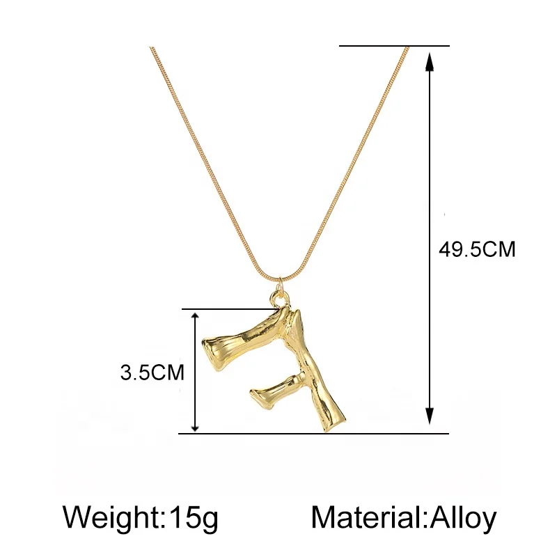 wholesale pendant cheap personalized simple r gold 26 letter necklace