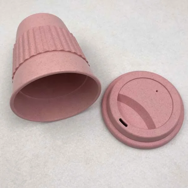 Factory Wholesale Custom Reusable Bamboo Fiber Coffee Cup With Lid And Sleeve