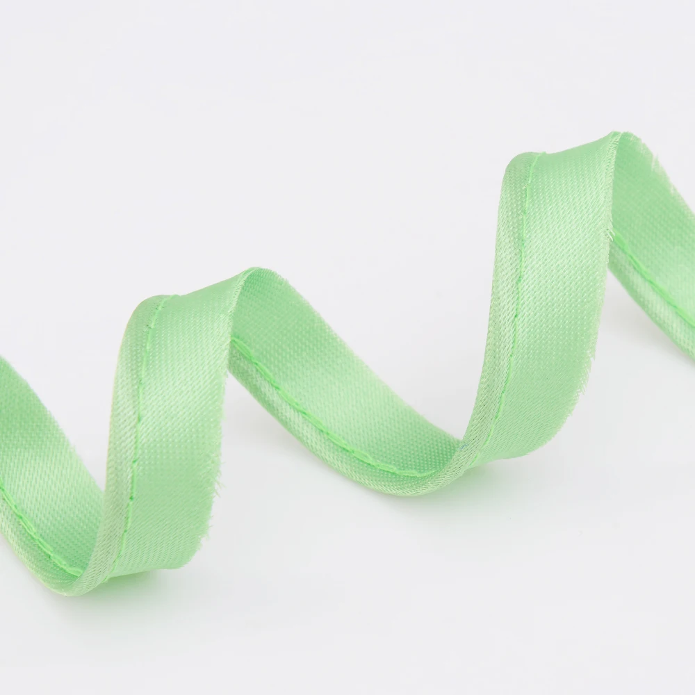 Top Manufacturer Custom 12mm Satin Piping Insertion Cord Flange Bias Binding Tape for Clothing and Bags
