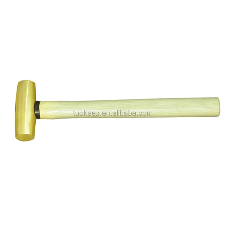 Factory direct sale non sparking Brass Mallet Hammer with wooden handle TUOKAEX Brand