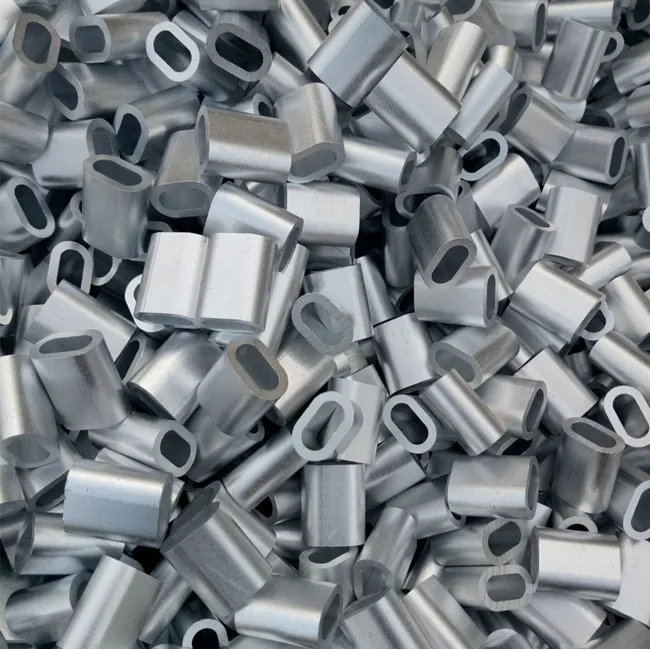 din3093 Duplex Aluminum oval shape Sleeves ferrule for Wire Rope