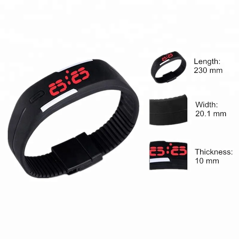 Large in stock!!! Hot cheapest price Silicone led watch