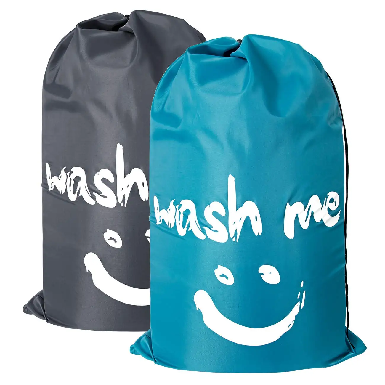 Travel Laundry Bag Nylon Heavy Duty Dirty Clothes Bag with Drawstring, Machine Washable  bag