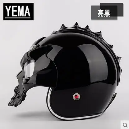 YM-629S-GT OEM service factory directly new design skull helmet YEMA stylish open face helmet