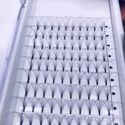 New Type Real Hand Made Deeply Black 0.05mm D curl Mixed Tray Russian volume lashes private label mink eyelashes