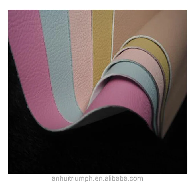 High quality artificial litchi grain PU leather for home textile