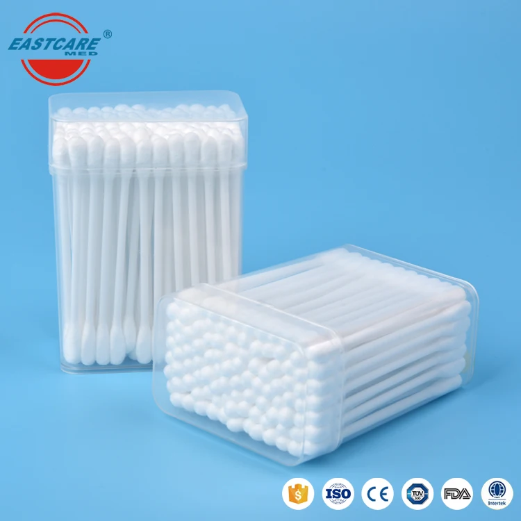 
Makeup cleaning sterilized plastic stick double sided alcohol cotton buds q-tips white stick natural cotton bud swab 