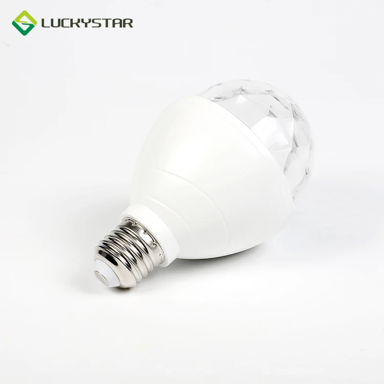 Decoration 3W full color rotating lamp lights perfect for parties led disco bulb disco light