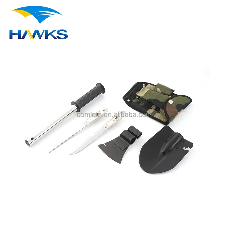 CL2T-SF206 camp multifunction 4 in 1 set of saber,saw,axe and folding shovel