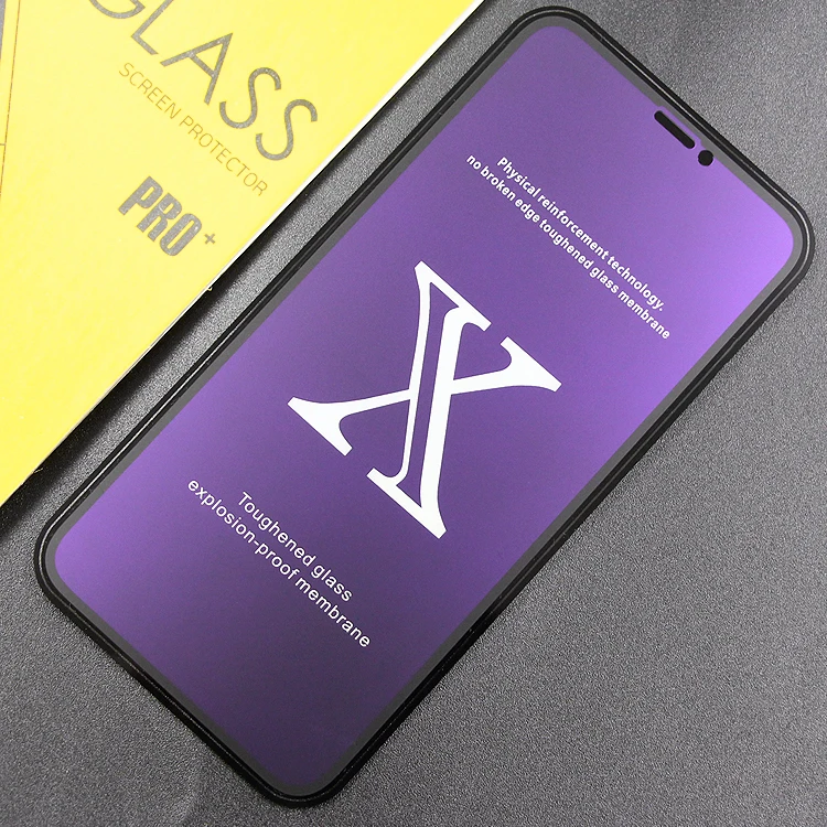 3D Full Glue Anti Blue Light 3d Silk Print for iPhone 7 8 plus Screen Protectorfor iPhone X 7 8