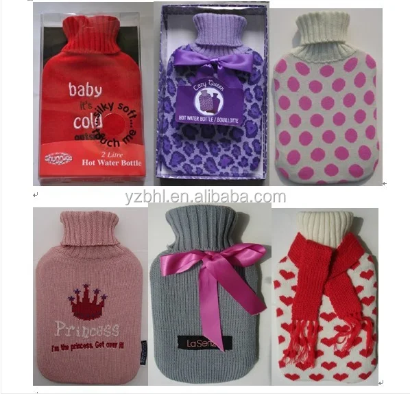 
British standard national flag knitted hot water bottle cover 