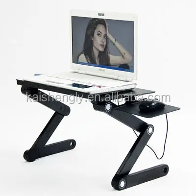 Adjustable Folding  Cooling Laptop Table  Stand for bed